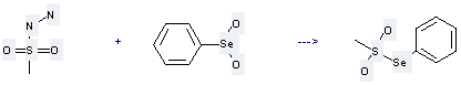 The Methanesulfonic acid,hydrazide can react with Benzeneseleninic acid to get Phenyl methaneselenesulfonate